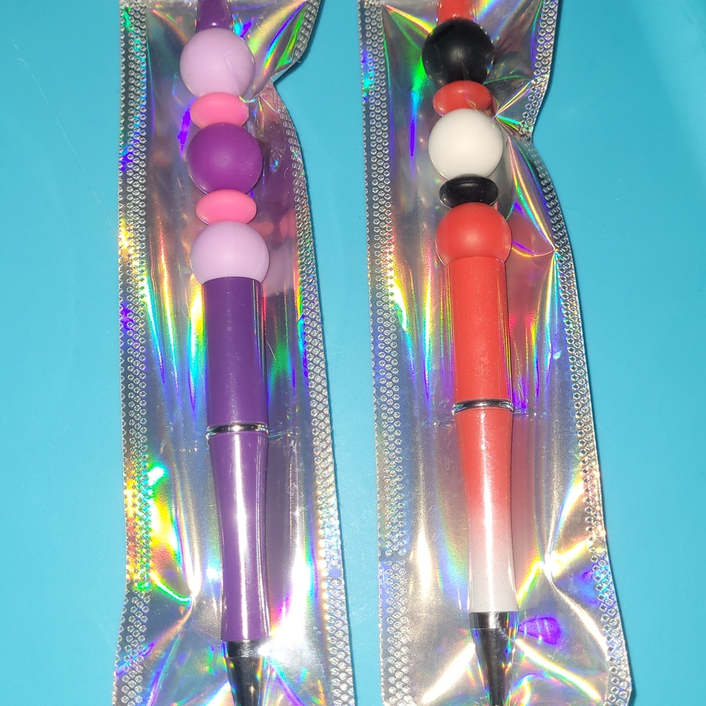 Colorful Beaded Pens 2pc Set